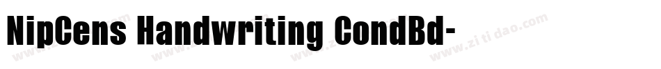 NipCens Handwriting CondBd字体转换